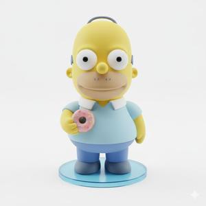 Homer Simpson Kawaii Style - Adorable ready-to-print 3D figure