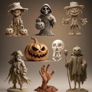 Ultimate Halloween Horror Miniature Set – 3D Printable STL