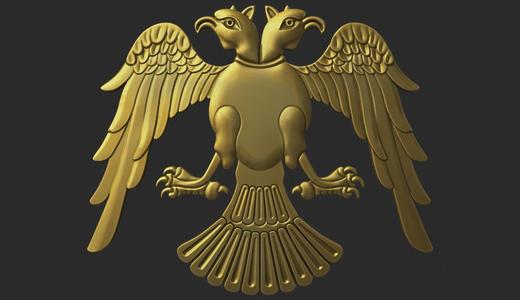 Double-Headed Seljuk (Selçuklu) Eagle 3D Model – Historical Turkish Decor STL for 3D Printing