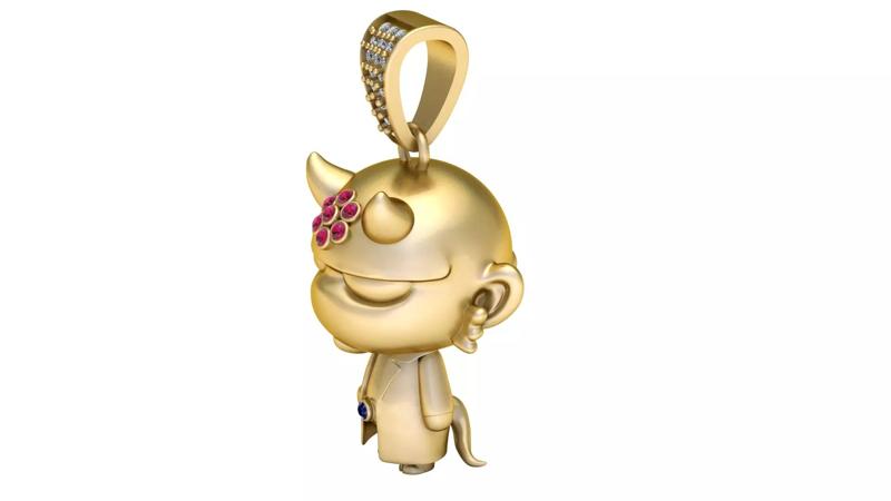 BOY CHARACTER PENDANT 3D PRINTABLE MODEL