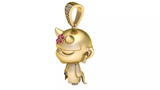 BOY CHARACTER PENDANT 3D PRINTABLE MODEL