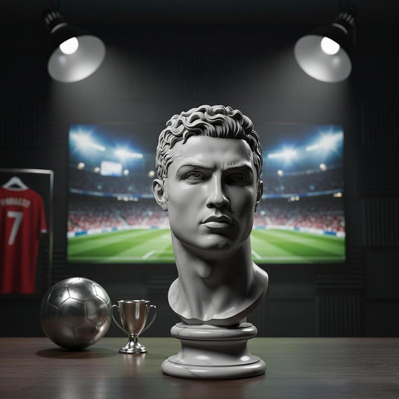 Cristiano Ronaldo as a Classical Roman Bust