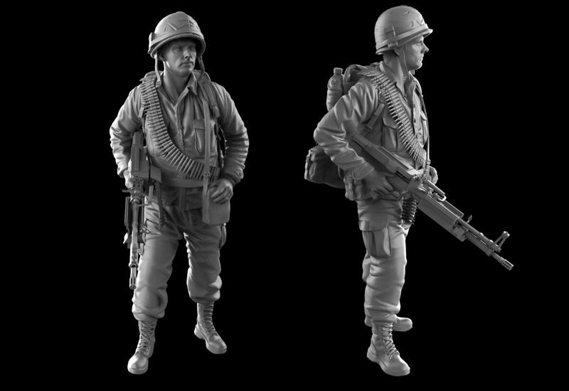 Military Soldier with AMG – 3D Printable Model