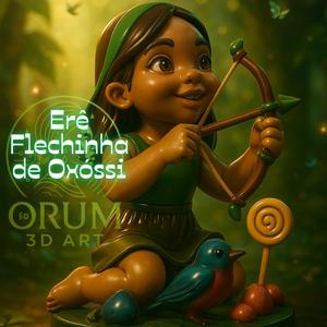 Erê Flechinha de Oxóssi - Girl | 3D printable STL sculpture