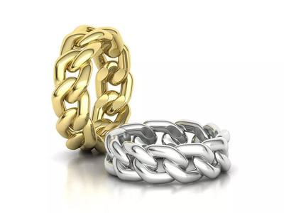 NEW DESIGN Cuban Link Chain Ring 7mm wide