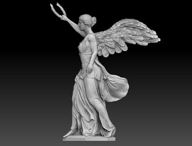 Winged Victory Relief – STL Model for CNC and 3D Printing