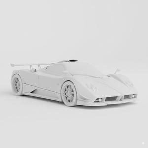 Extreme Track Hypercar 3D Print Model - High-Performance Exotic Race Car STL