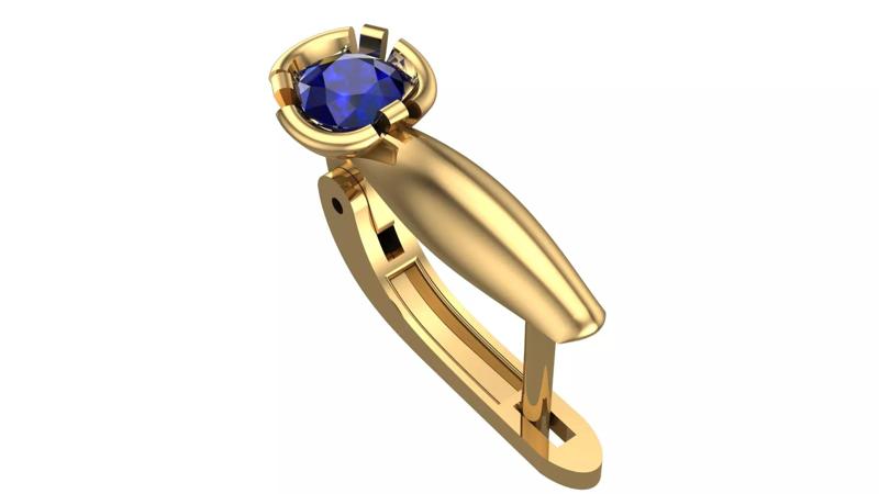 Golden Elegance Meets Blue Passion - Earring Collection--DL46--