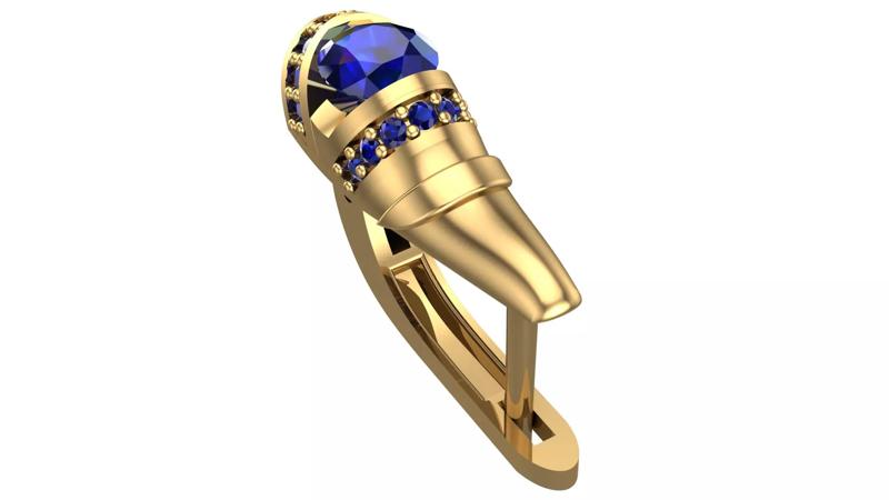Golden Elegance Meets Blue Passion - Earring Collection--DL28--