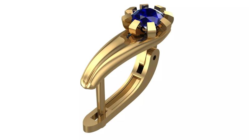 Golden Elegance Meets Blue Passion - Earring Collection--DL43--