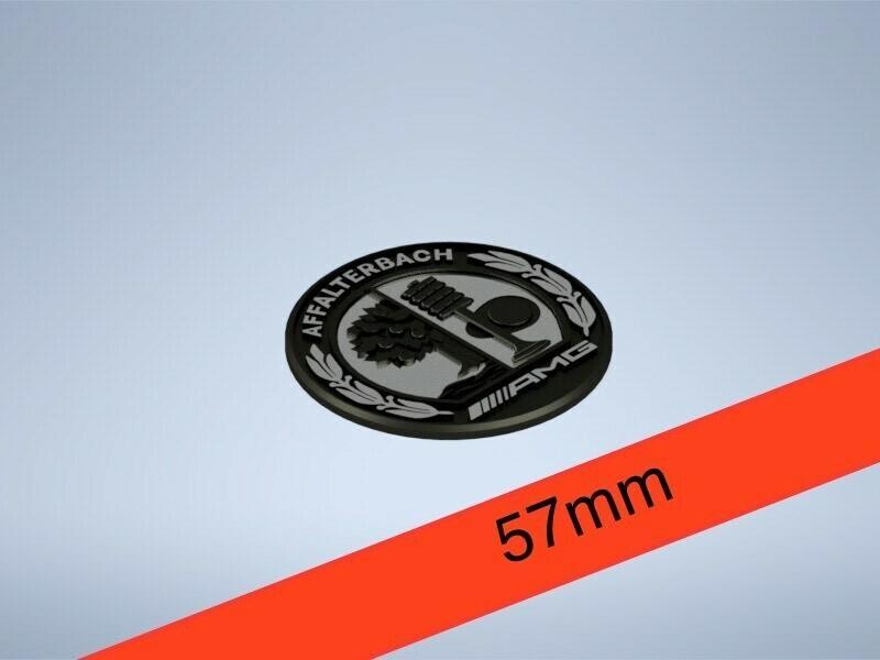 57mm Mercedes-AMG Affalterbach hood logo emblem badge
