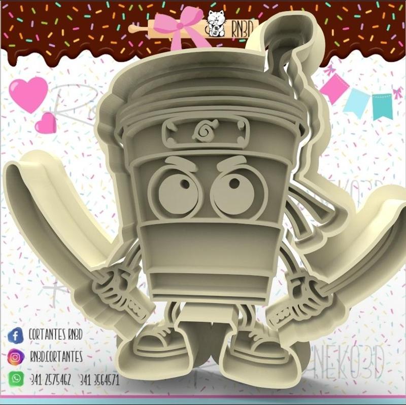 Cappuccino Killer cookie cutter - brainrot cookie cutter