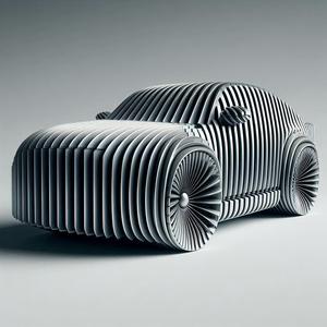 Modern Car Slice Style 3D Print – Decorative Model
