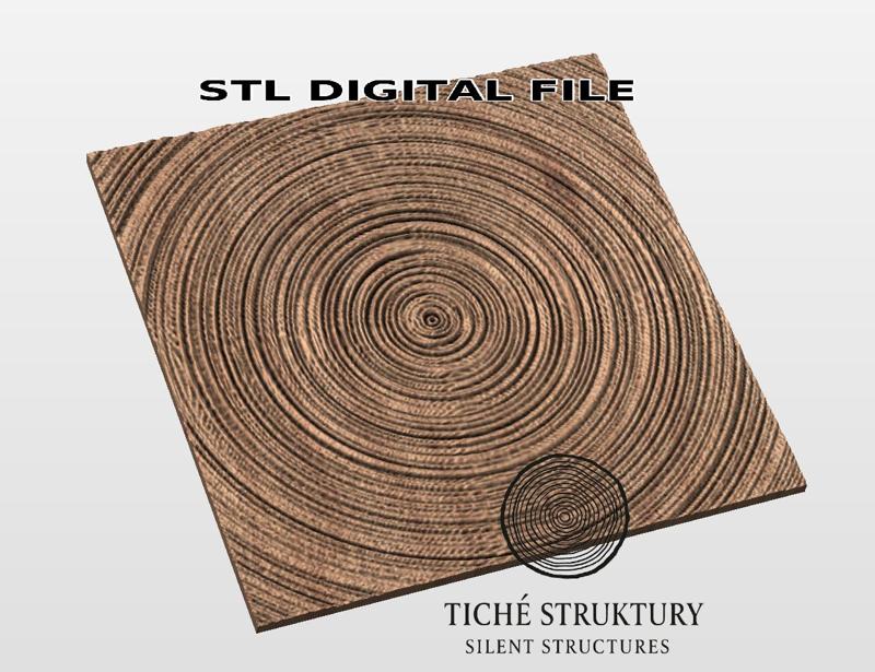 Tree Rings – Abstract Pattern – 3D STL Model