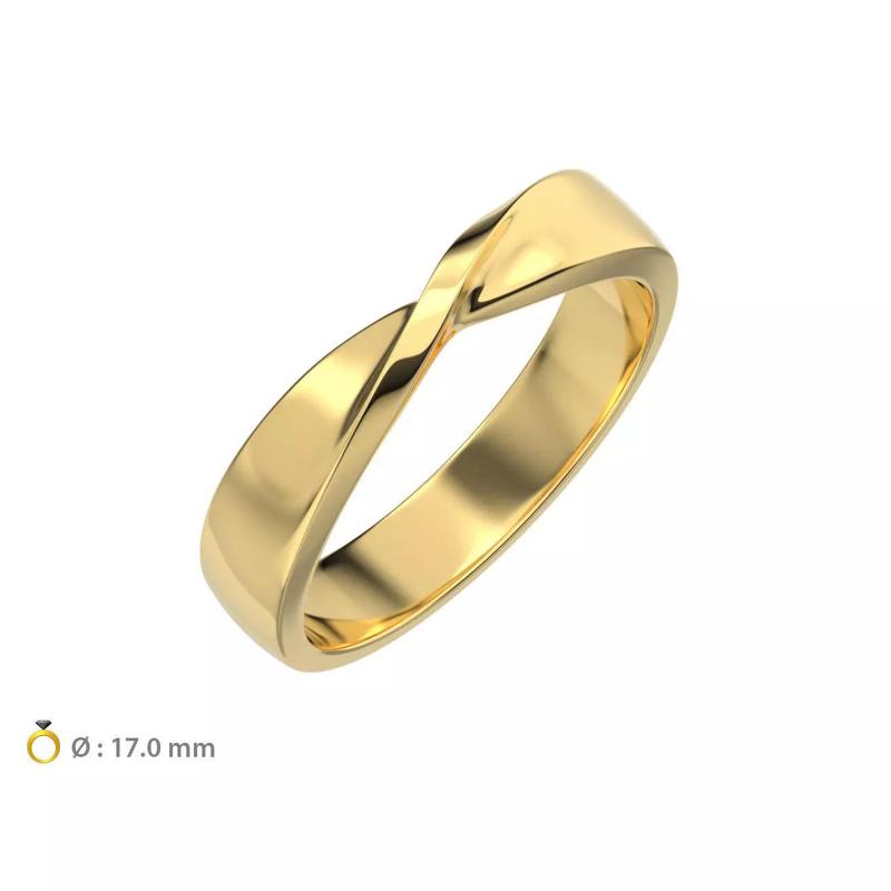 N160 Mobius wedding ring