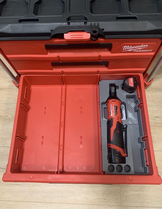 Milwaukee M12 Ratchet Packout Drawer Insert