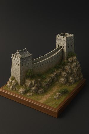 Great Wall of China 3D Diorama - Miniature Sculpture
