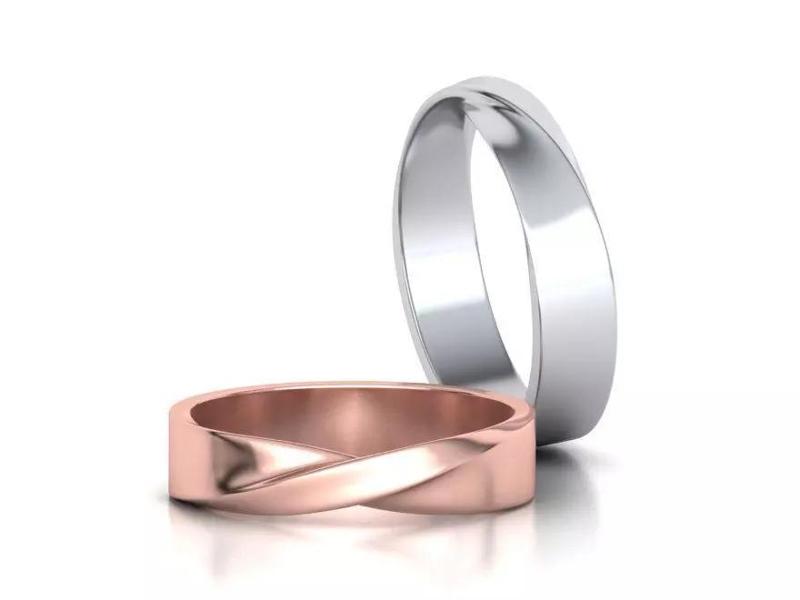 Mobius Wedding Ring 5mm wide band 3dmodel