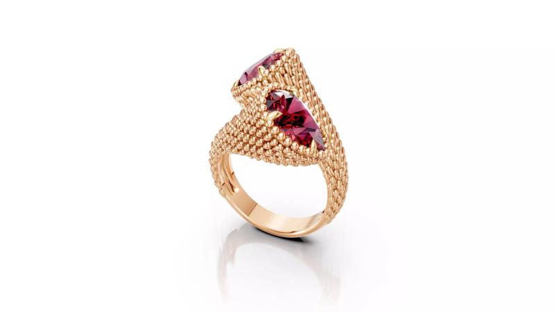 serpent boheme two stone ring
