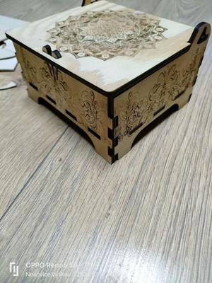 Laser box with engraving 4mm plywood