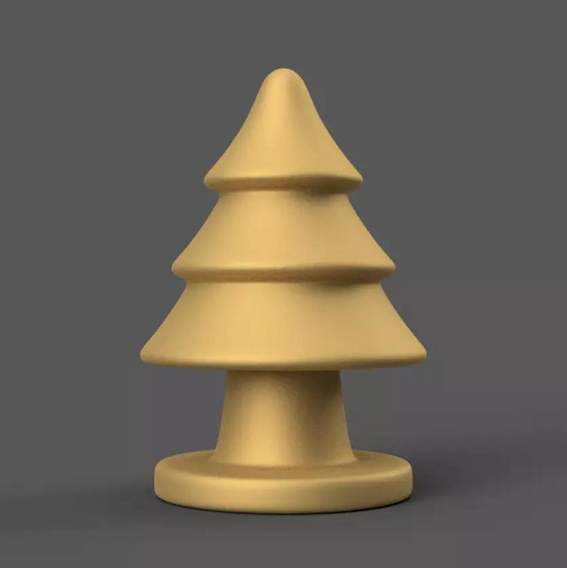 Minimalist Christmas Tree STL File Modern Holiday Decor