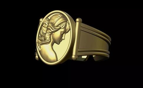 Cameo Woman Ring