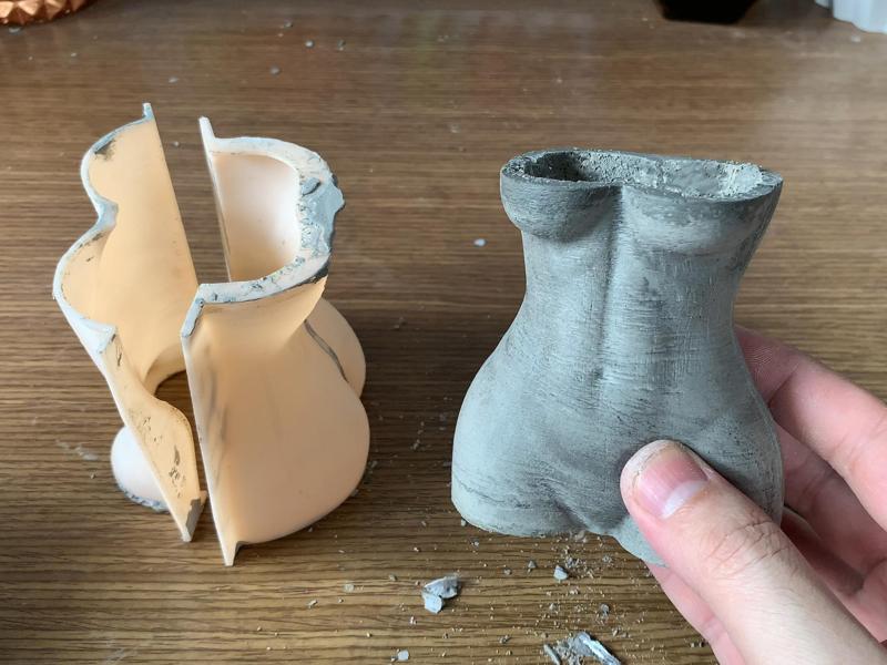 Girl Torso Figure Pot mold