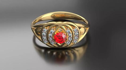 Double shank Trio Ring