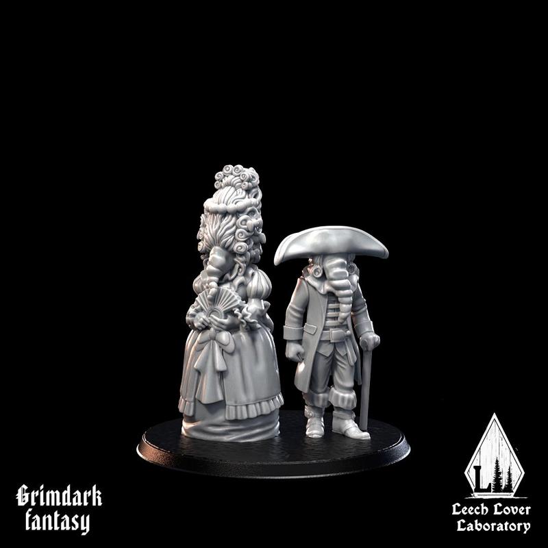 Leech Couple for miniature-agnostic grimdark wargames