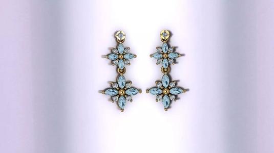 Earring Jewelry model - Starlit Flora for her