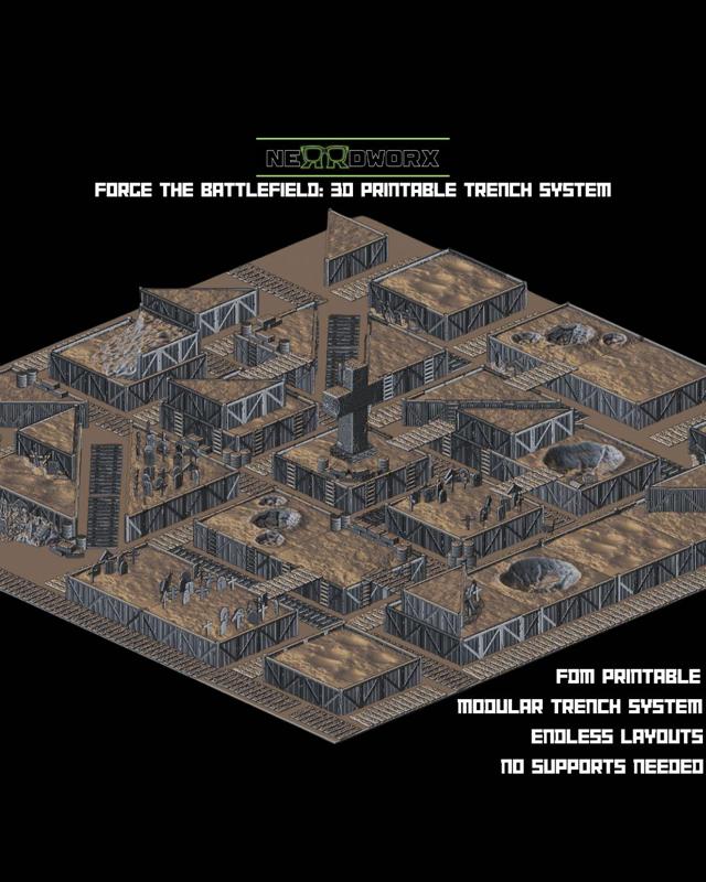 Trench Crusade-Modular Trench Terrain – Perfect for WW1 & Grimdark Battlefields