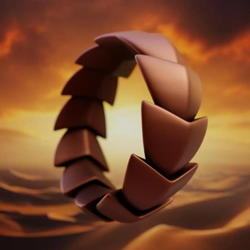 Desert Fang Ring - Futuristic Sci-Fi Modular Jewelry 3D Print 20