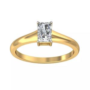 Elegant Gold Band with Solitaire Diamond