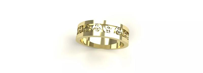 Dragon Band Ring Size 8 Gold Silver Platinum Jewelry