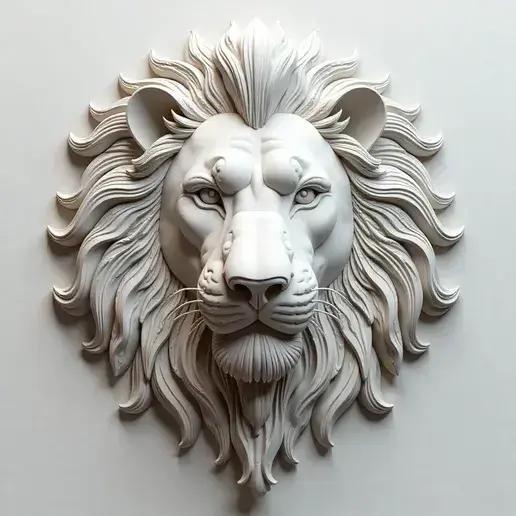 Lion Face Wall Art – Majestic 3D Printable Wall Sculpture