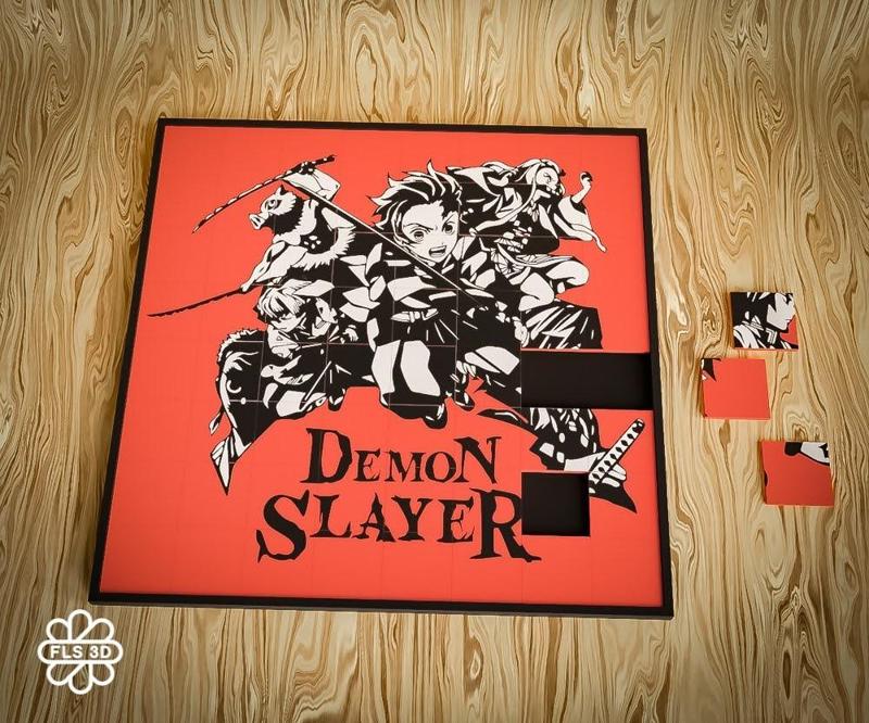Demon Slayer Puzzle – 3D Printable Fan Art