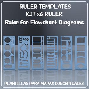 KIT X6 RULER - FLOWCHART DIAGRAMS - SYNOPTIC CHARTS