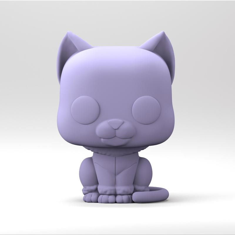 A Christmas cat in a Funko POP style