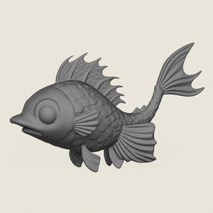 Fish 07 Print Ready 3D Model