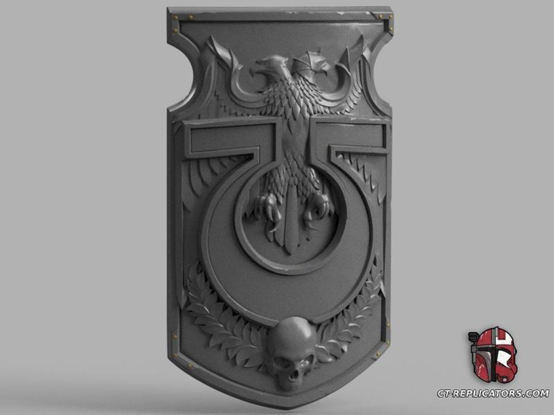 Victrix Bulwark Honour Guard Eagle Ultramar Ultra Space Marine Shield Space 3D print files Replica Cosplay 3D print model files 1:1 Scaled for 2M