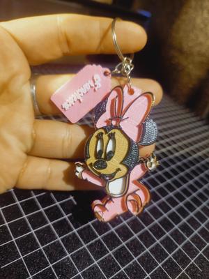 Editable Minnie Keychain
