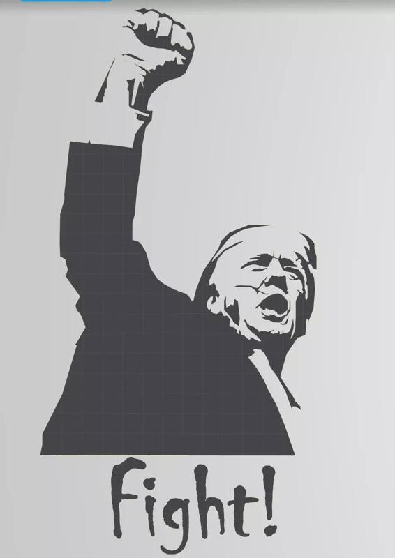 Donald Trump to paint tshirts and walls Stencil