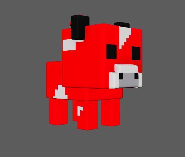 Minecraft Mooshroom Minifigure