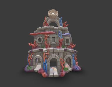 Aquarium decoration  castle