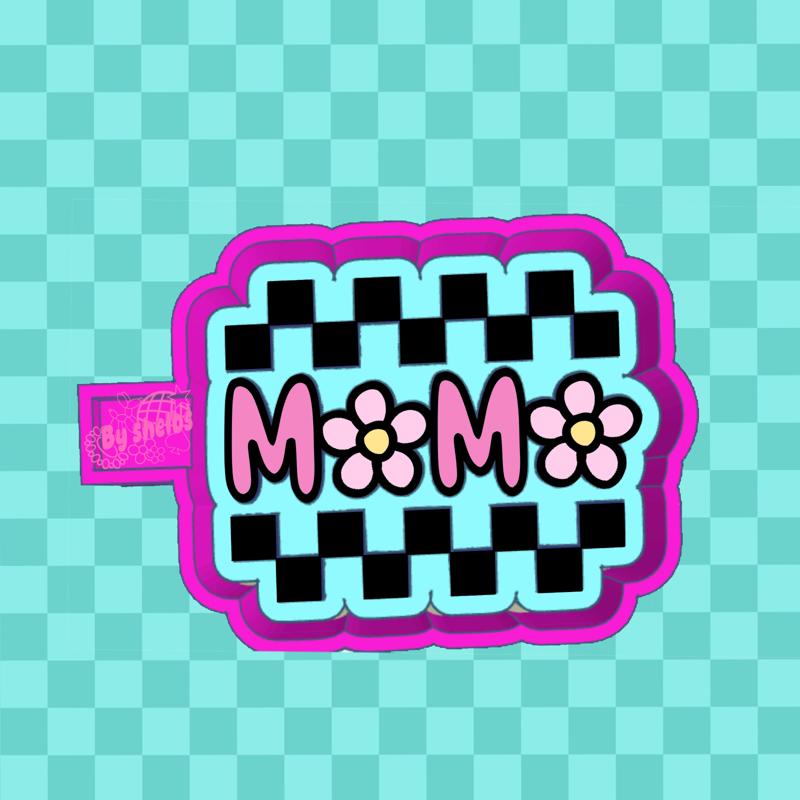 checkered mama with flowers