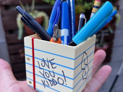 Notebook Paper Cup Decoration, Easily Customizable