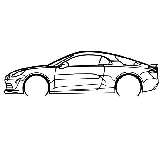 Alpine A110S Silhouette Wall art