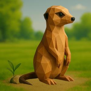 Low Poly Meerkat