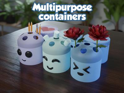 Multipurpose container - Pencil & Rose Holder, Jar