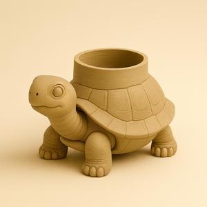 Cute Turtle Pot – 3D Printable Animal Container for Plants or Stationery
